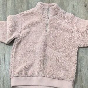 Urban Planet Pink Fluffy Quarter Zip